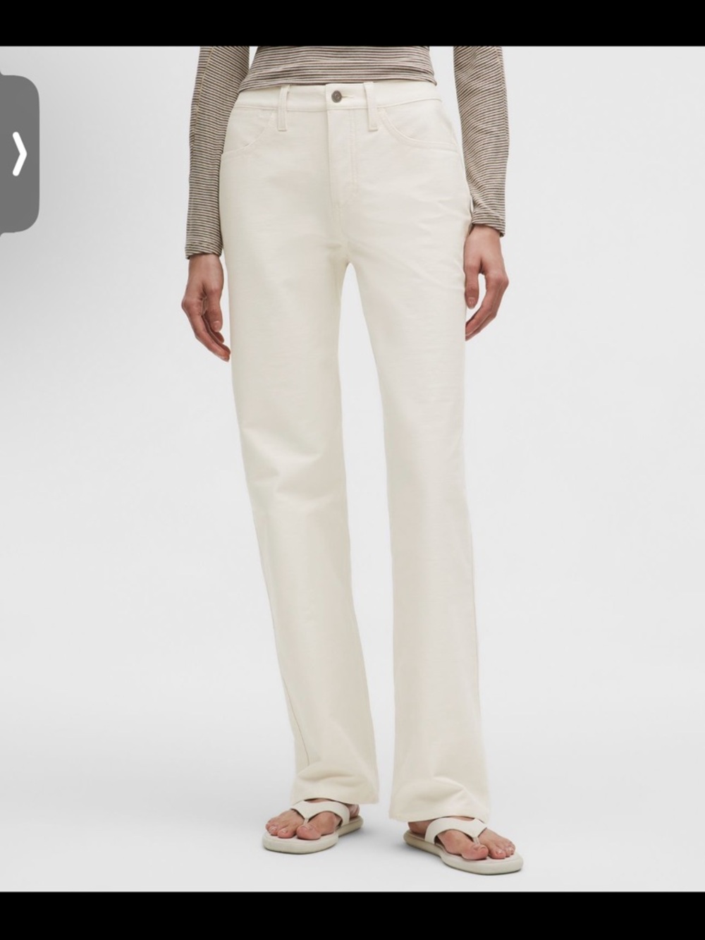 lululemon athletica Straight Leg Jeans in Off-White/Cream